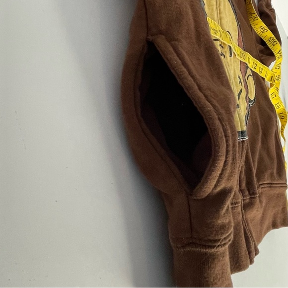 Curious George Full Zip Hooded Sweatshirt Jacket Banana Lined Hood Toddler 3T - Picture 10 of 16